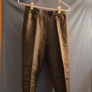 Black Leather Jean Style